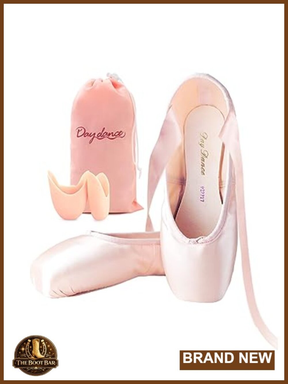 Ballet Pointe Shoes Satin Ribbon Ballerina Dance Toe Pads